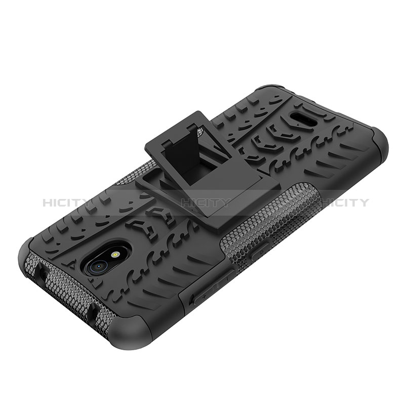 Coque Contour Silicone et Plastique Housse Etui Mat avec Support JX1 pour Nokia C100 Plus