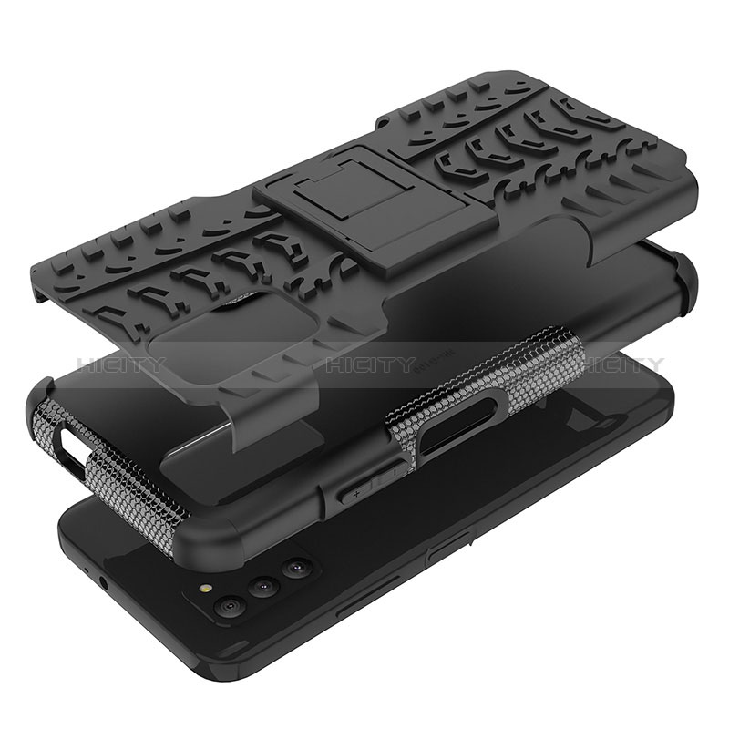 Coque Contour Silicone et Plastique Housse Etui Mat avec Support JX1 pour Nokia G100 Plus