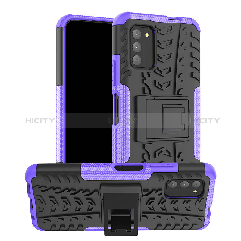 Coque Contour Silicone et Plastique Housse Etui Mat avec Support JX1 pour Nokia G100 Plus