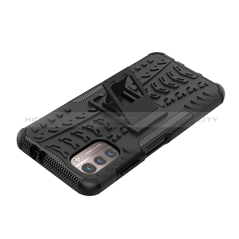 Coque Contour Silicone et Plastique Housse Etui Mat avec Support JX1 pour Nokia G11 Plus