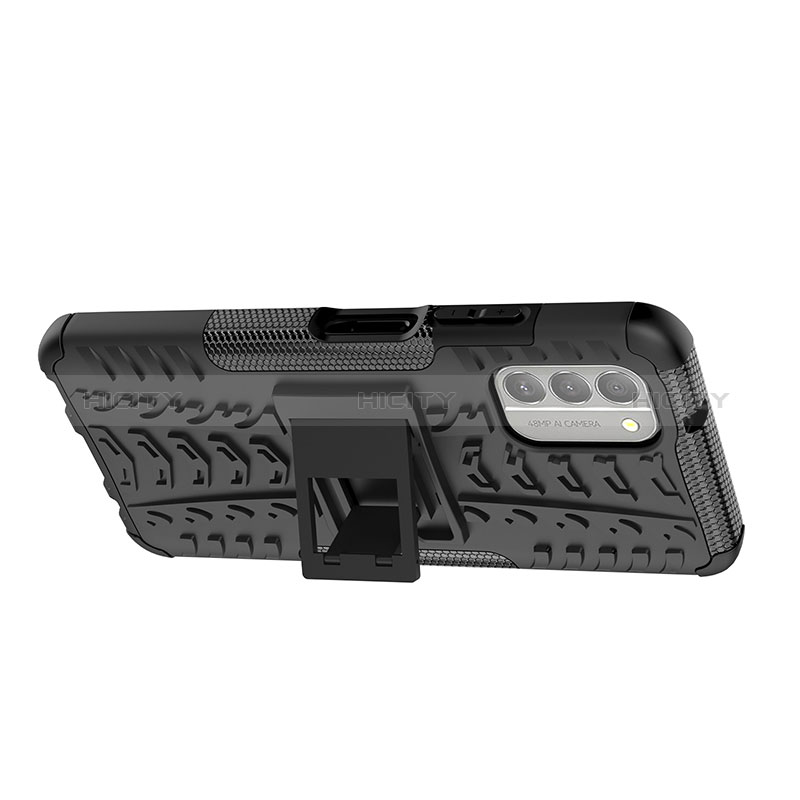 Coque Contour Silicone et Plastique Housse Etui Mat avec Support JX1 pour Nokia G400 5G Plus