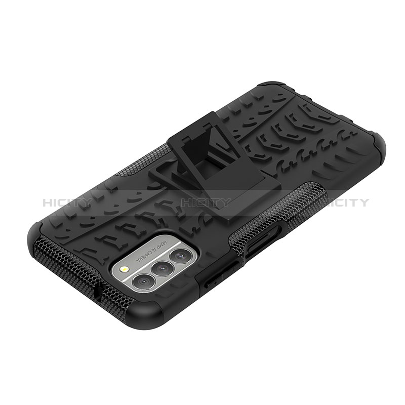 Coque Contour Silicone et Plastique Housse Etui Mat avec Support JX1 pour Nokia G400 5G Plus