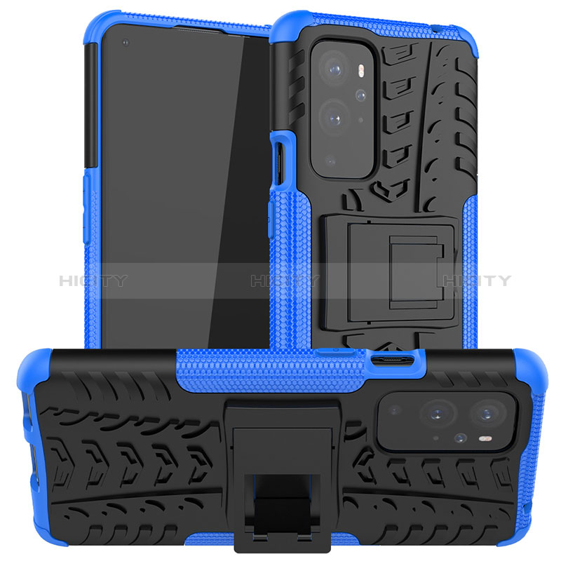 Coque Contour Silicone et Plastique Housse Etui Mat avec Support JX1 pour OnePlus 9 Pro 5G Plus