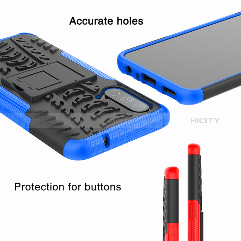 Coque Contour Silicone et Plastique Housse Etui Mat avec Support JX1 pour OnePlus Nord CE 5G Plus