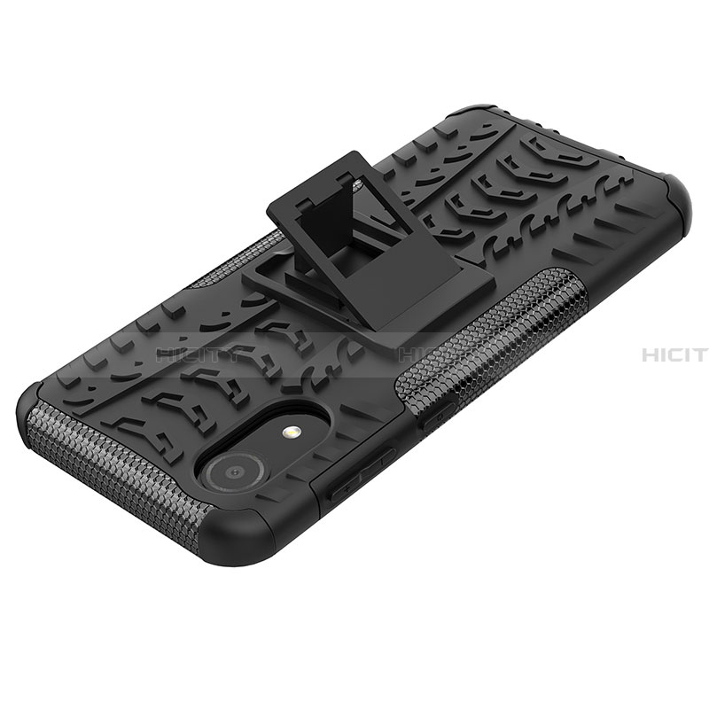 Coque Contour Silicone et Plastique Housse Etui Mat avec Support JX1 pour Samsung Galaxy A03 Core Plus