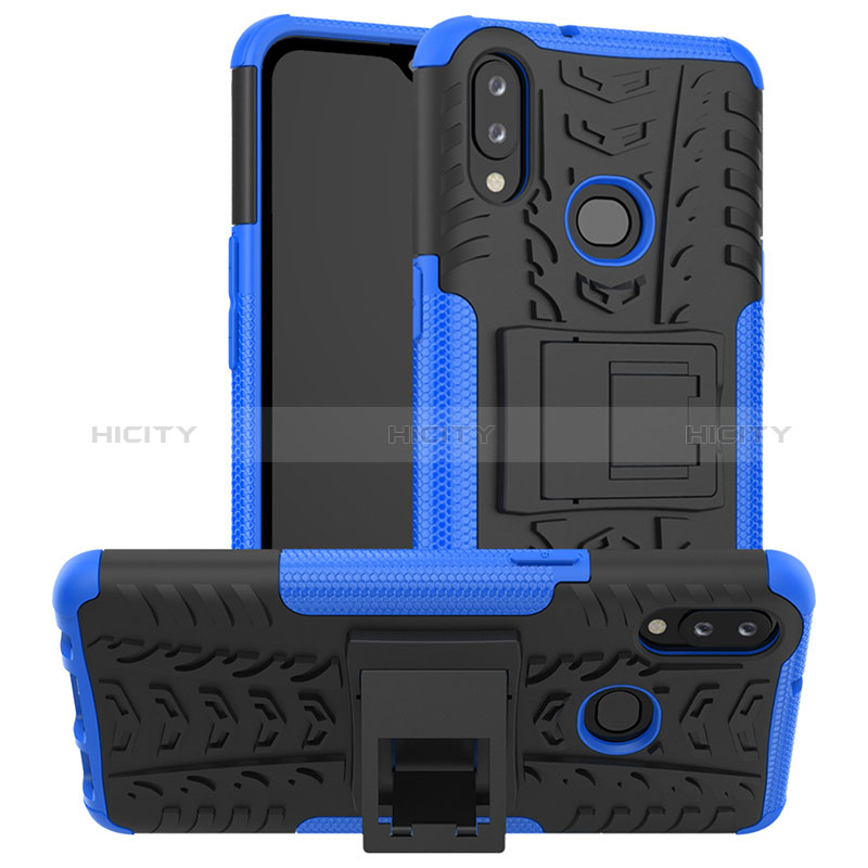 Coque Contour Silicone et Plastique Housse Etui Mat avec Support JX1 pour Samsung Galaxy A10s Plus