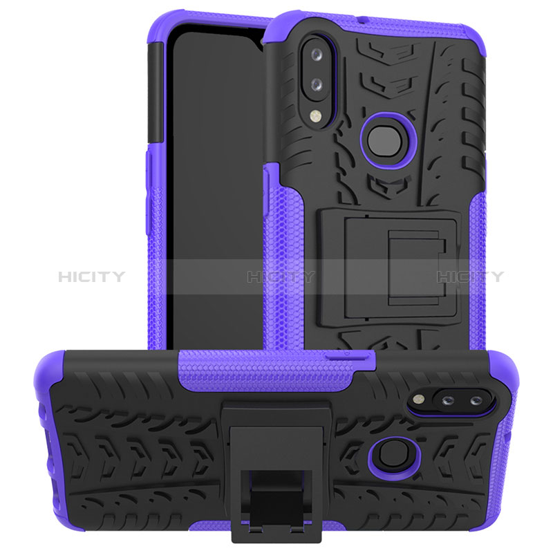 Coque Contour Silicone et Plastique Housse Etui Mat avec Support JX1 pour Samsung Galaxy A10s Plus