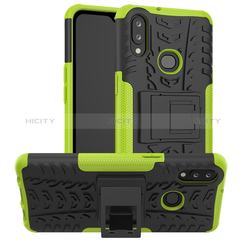 Coque Contour Silicone et Plastique Housse Etui Mat avec Support JX1 pour Samsung Galaxy A10s Plus