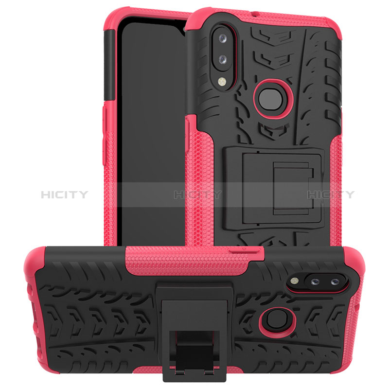 Coque Contour Silicone et Plastique Housse Etui Mat avec Support JX1 pour Samsung Galaxy A10s Plus