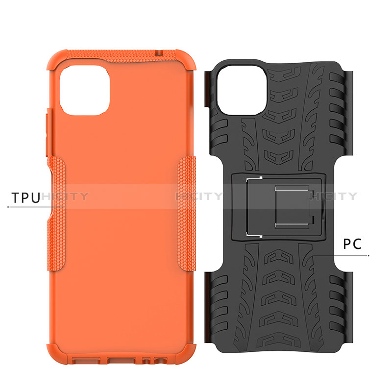 Coque Contour Silicone et Plastique Housse Etui Mat avec Support JX1 pour Samsung Galaxy A22s 5G Plus