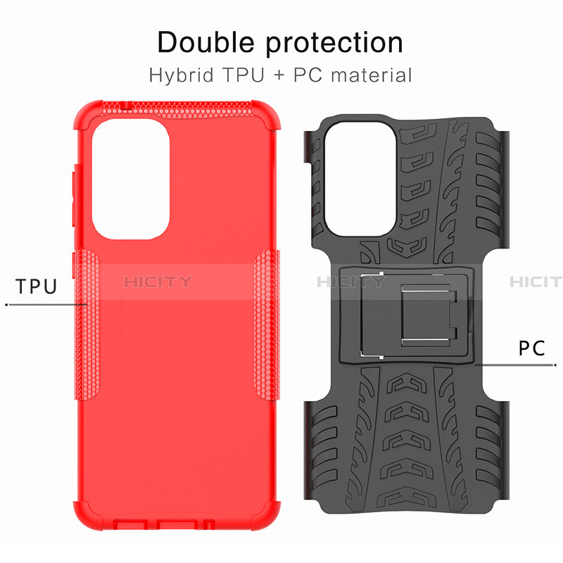 Coque Contour Silicone et Plastique Housse Etui Mat avec Support JX1 pour Samsung Galaxy A33 5G Plus