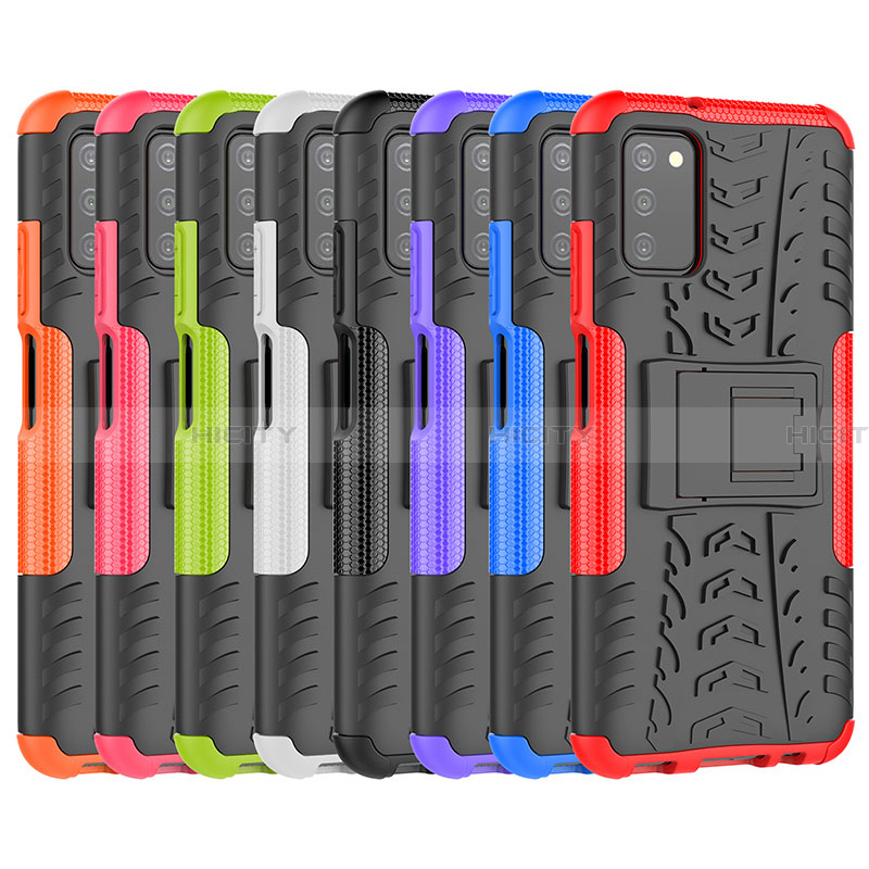 Coque Contour Silicone et Plastique Housse Etui Mat avec Support JX1 pour Samsung Galaxy F02S SM-E025F Plus