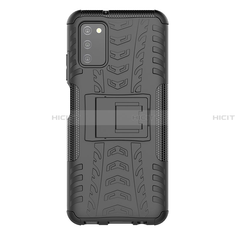 Coque Contour Silicone et Plastique Housse Etui Mat avec Support JX1 pour Samsung Galaxy F02S SM-E025F Plus