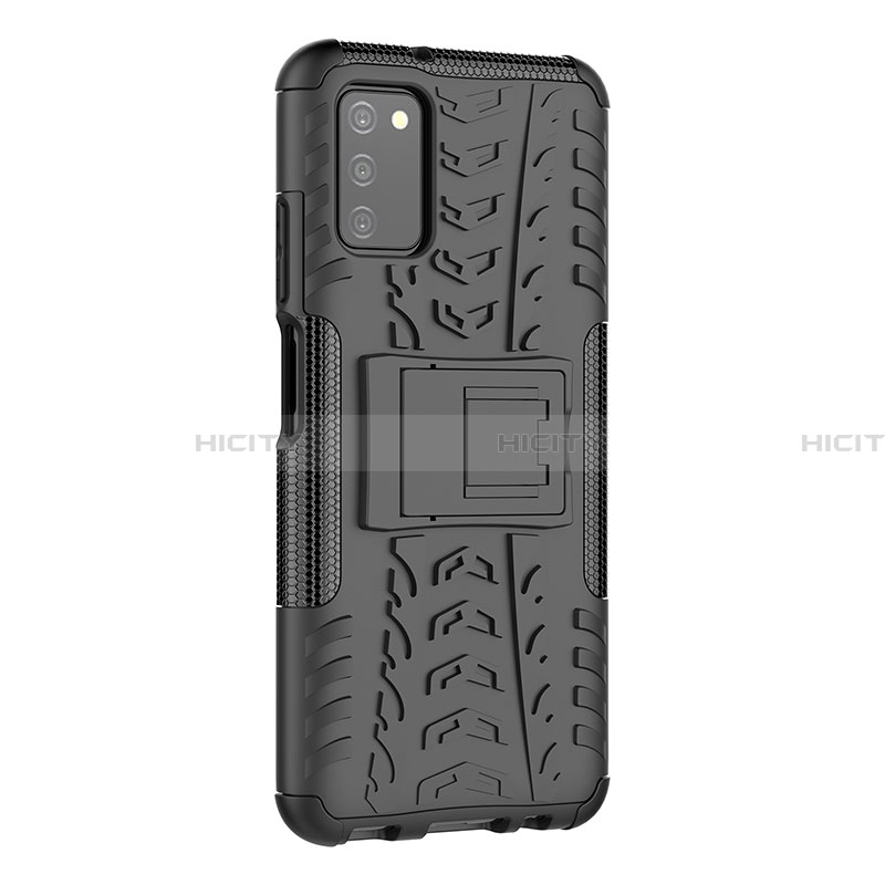 Coque Contour Silicone et Plastique Housse Etui Mat avec Support JX1 pour Samsung Galaxy F02S SM-E025F Plus