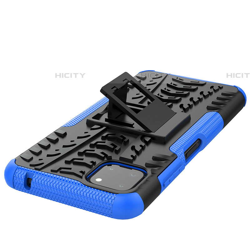 Coque Contour Silicone et Plastique Housse Etui Mat avec Support JX1 pour Samsung Galaxy F42 5G Plus