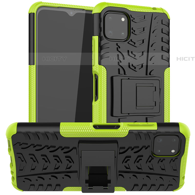 Coque Contour Silicone et Plastique Housse Etui Mat avec Support JX1 pour Samsung Galaxy F42 5G Plus