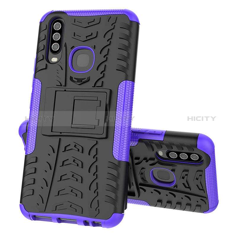 Coque Contour Silicone et Plastique Housse Etui Mat avec Support JX1 pour Vivo Y3s Plus