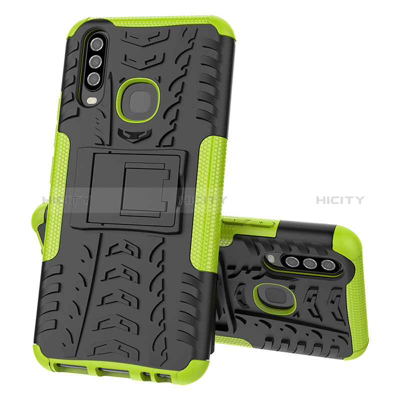 Coque Contour Silicone et Plastique Housse Etui Mat avec Support JX1 pour Vivo Y3s Plus