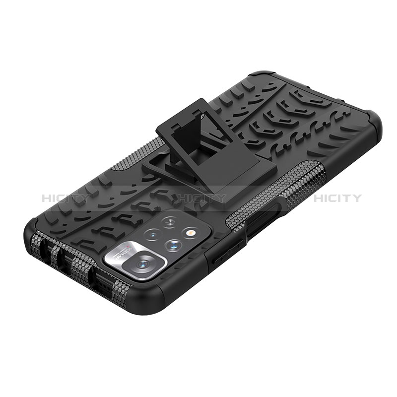 Coque Contour Silicone et Plastique Housse Etui Mat avec Support JX1 pour Xiaomi Mi 11i 5G (2022) Plus