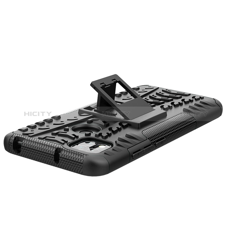 Coque Contour Silicone et Plastique Housse Etui Mat avec Support JX1 pour Xiaomi POCO C31 Plus