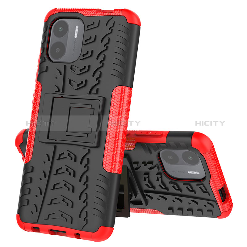 Coque Contour Silicone et Plastique Housse Etui Mat avec Support JX1 pour Xiaomi Poco C50 Plus