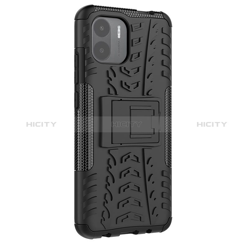 Coque Contour Silicone et Plastique Housse Etui Mat avec Support JX1 pour Xiaomi Poco C50 Plus