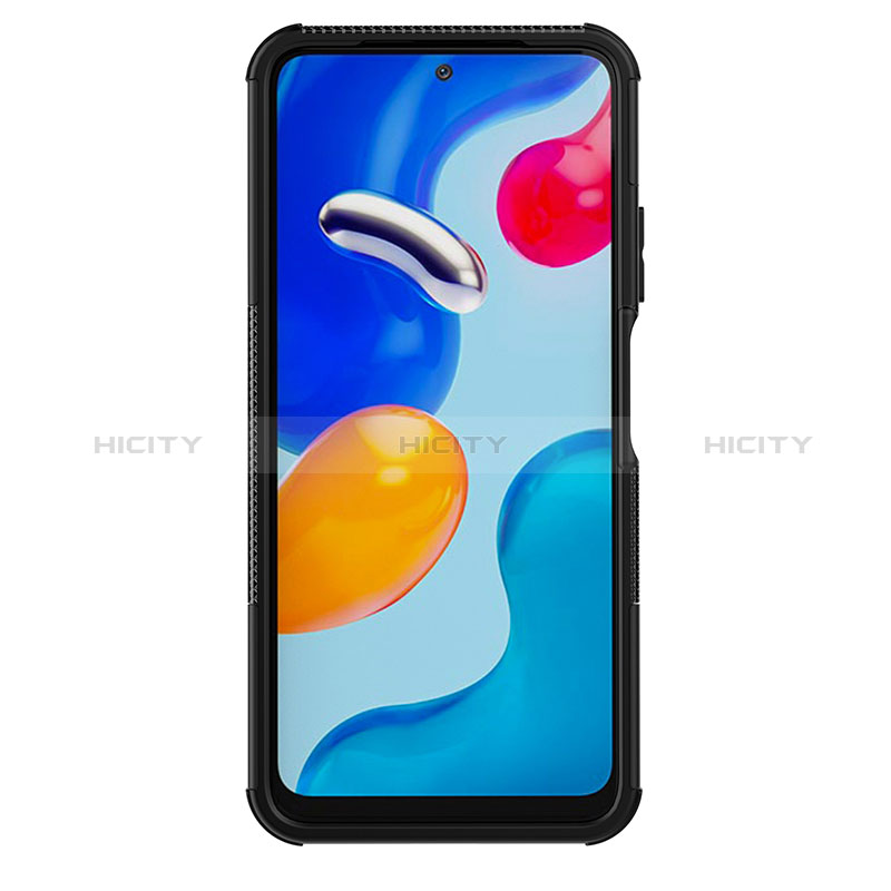 Coque Contour Silicone et Plastique Housse Etui Mat avec Support JX1 pour Xiaomi Redmi Note 11 4G (2022) Plus