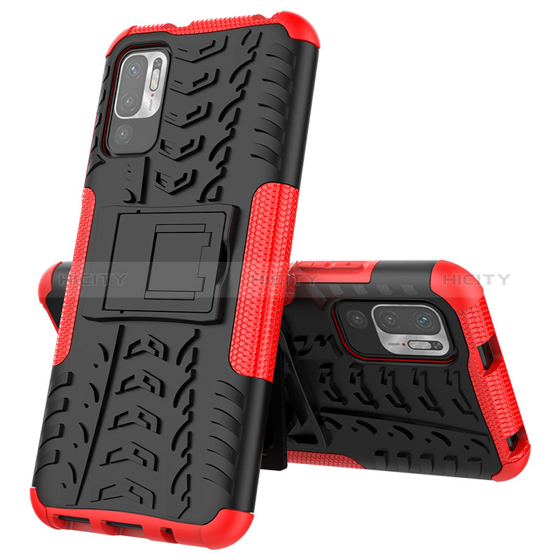 Coque Contour Silicone et Plastique Housse Etui Mat avec Support JX1 pour Xiaomi Redmi Note 11 SE 5G Plus