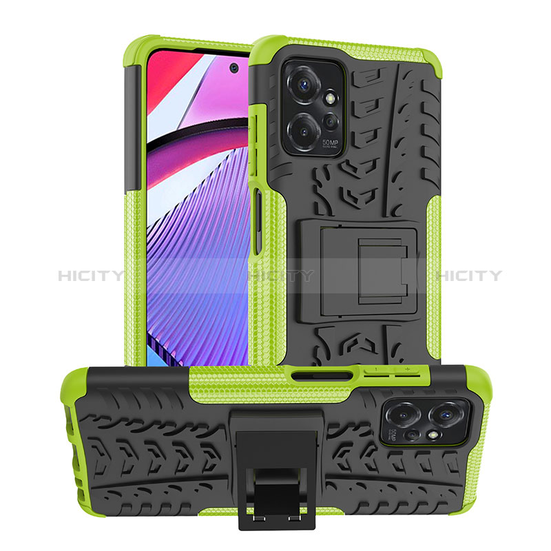 Coque Contour Silicone et Plastique Housse Etui Mat avec Support JX2 pour Motorola Moto G Power 5G (2023) Plus