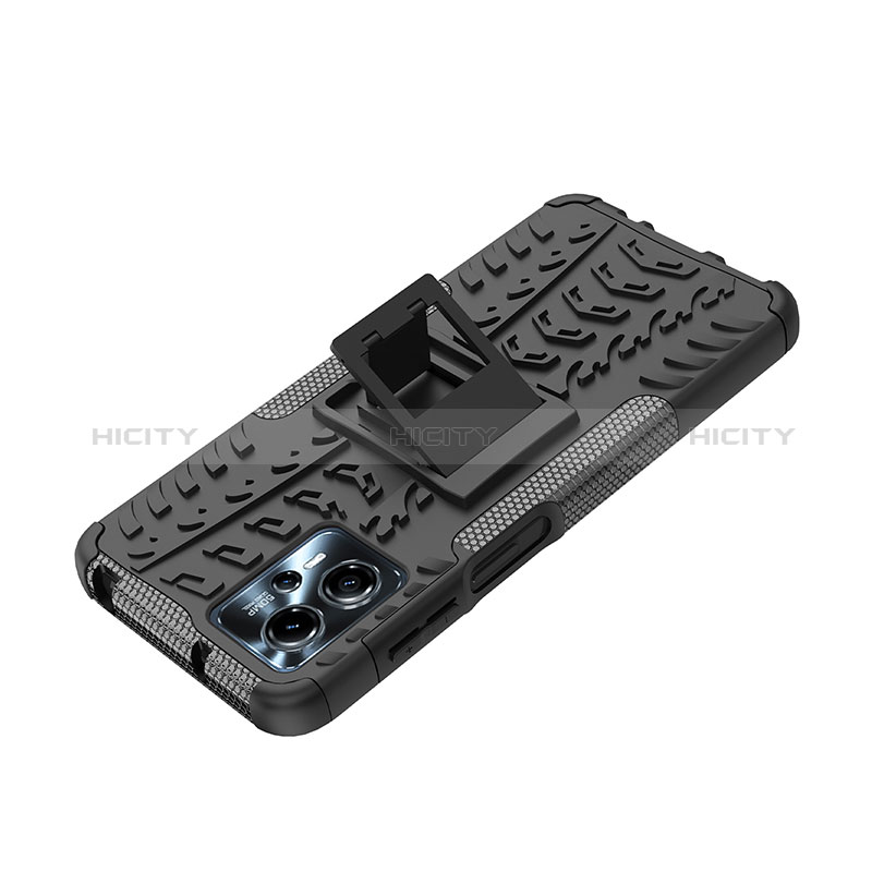 Coque Contour Silicone et Plastique Housse Etui Mat avec Support JX2 pour Motorola Moto G13 Plus