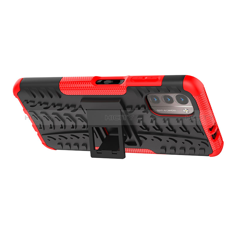 Coque Contour Silicone et Plastique Housse Etui Mat avec Support JX2 pour Nokia G11 Plus