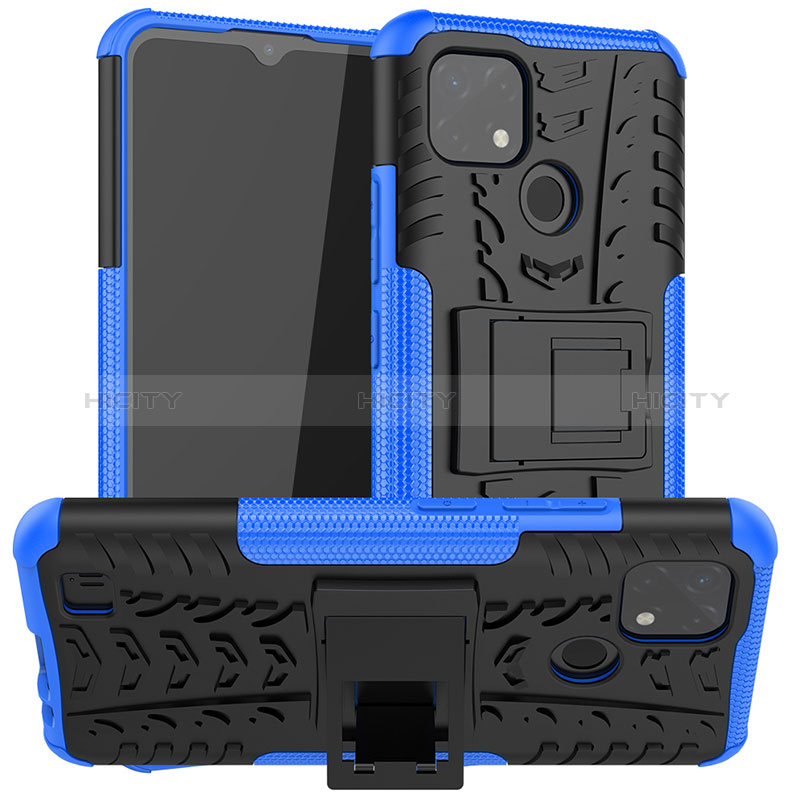 Coque Contour Silicone et Plastique Housse Etui Mat avec Support JX2 pour Realme C11 (2021) Plus