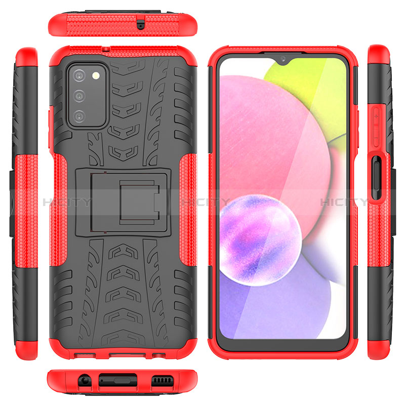 Coque Contour Silicone et Plastique Housse Etui Mat avec Support JX2 pour Samsung Galaxy A02s Plus