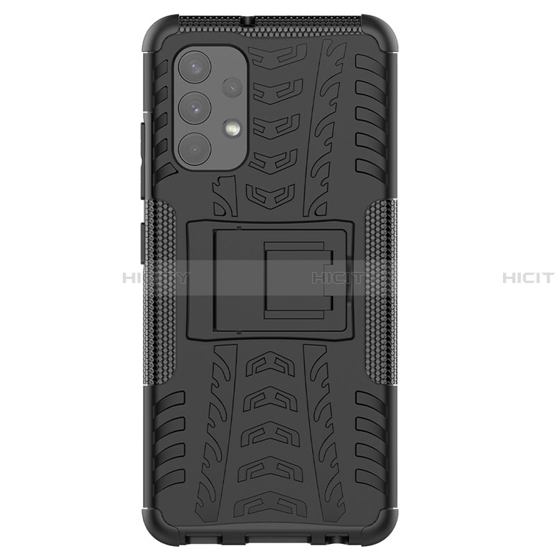 Coque Contour Silicone et Plastique Housse Etui Mat avec Support JX2 pour Samsung Galaxy A32 4G Plus