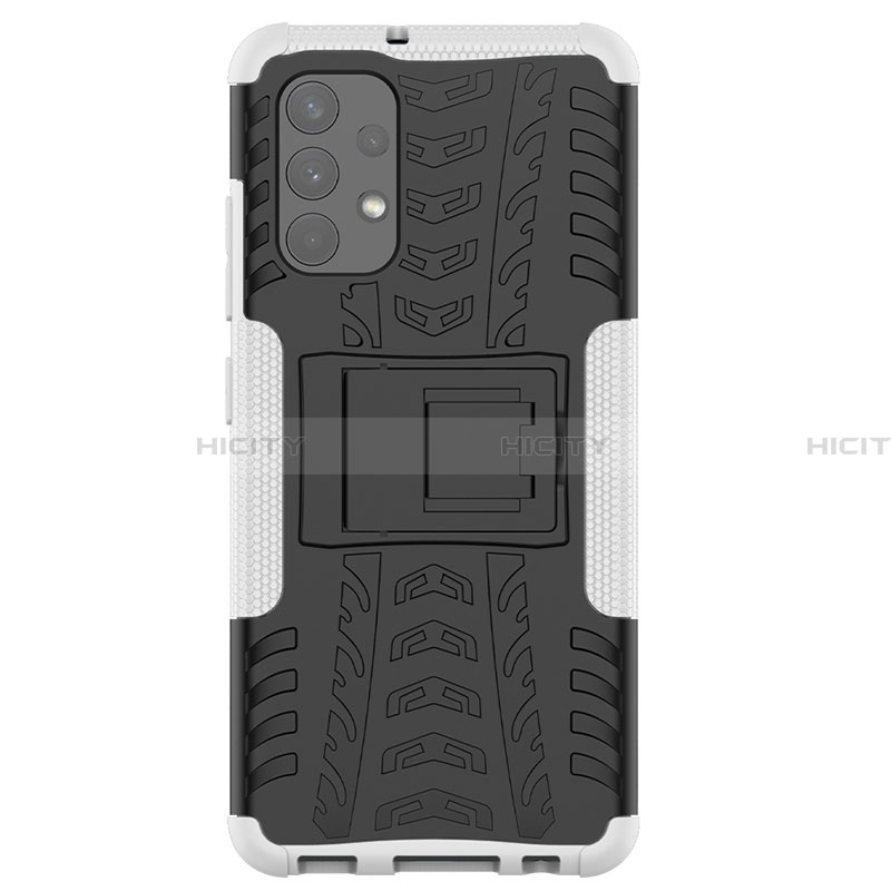 Coque Contour Silicone et Plastique Housse Etui Mat avec Support JX2 pour Samsung Galaxy A32 4G Plus