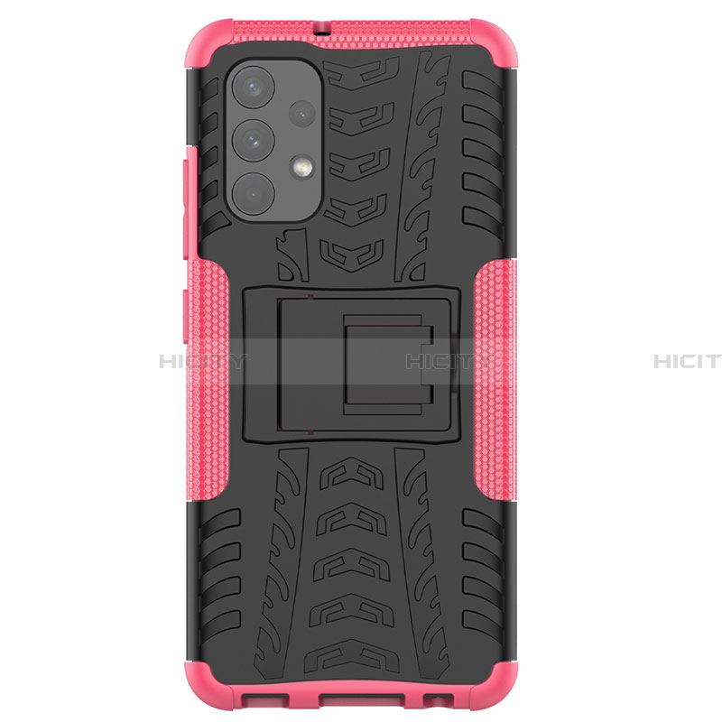 Coque Contour Silicone et Plastique Housse Etui Mat avec Support JX2 pour Samsung Galaxy A32 5G Plus