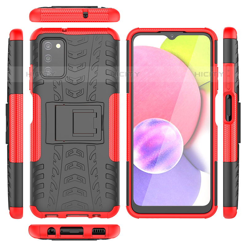 Coque Contour Silicone et Plastique Housse Etui Mat avec Support JX2 pour Samsung Galaxy M02s Plus