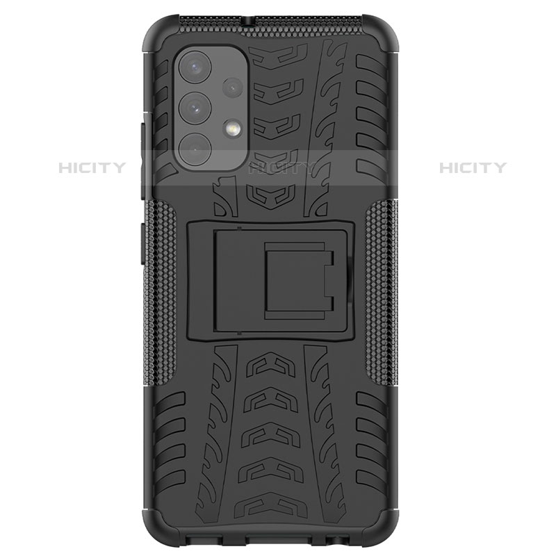 Coque Contour Silicone et Plastique Housse Etui Mat avec Support JX2 pour Samsung Galaxy M32 5G Plus