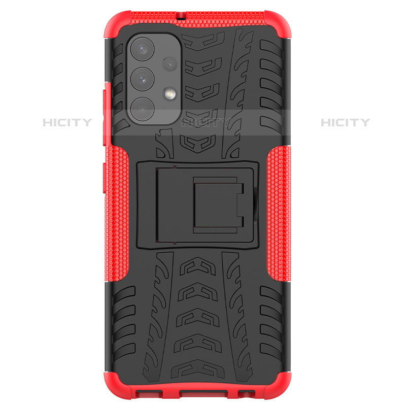 Coque Contour Silicone et Plastique Housse Etui Mat avec Support JX2 pour Samsung Galaxy M32 5G Plus