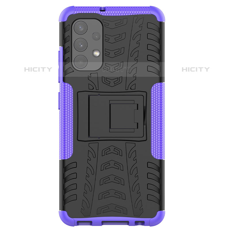 Coque Contour Silicone et Plastique Housse Etui Mat avec Support JX2 pour Samsung Galaxy M32 5G Plus