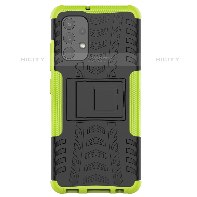 Coque Contour Silicone et Plastique Housse Etui Mat avec Support JX2 pour Samsung Galaxy M32 5G Plus