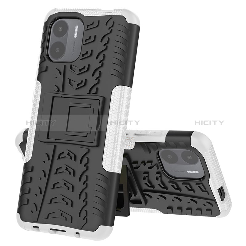 Coque Contour Silicone et Plastique Housse Etui Mat avec Support JX2 pour Xiaomi Poco C50 Plus