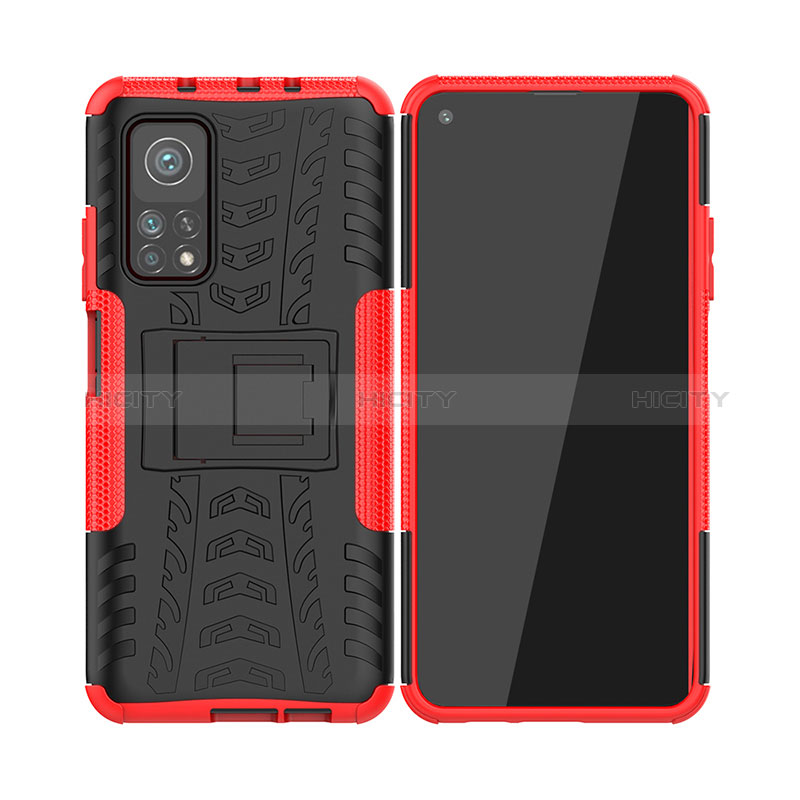 Coque Contour Silicone et Plastique Housse Etui Mat avec Support JX2 pour Xiaomi Redmi K30S 5G Plus