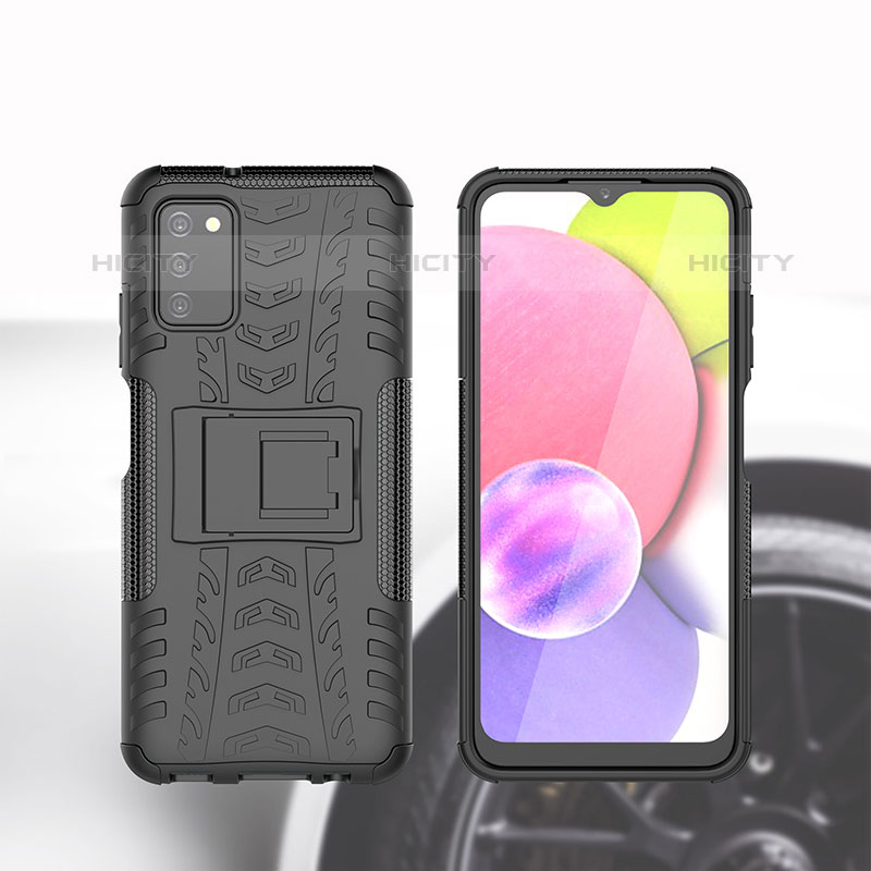 Coque Contour Silicone et Plastique Housse Etui Mat avec Support JX5 pour Samsung Galaxy M02s Plus