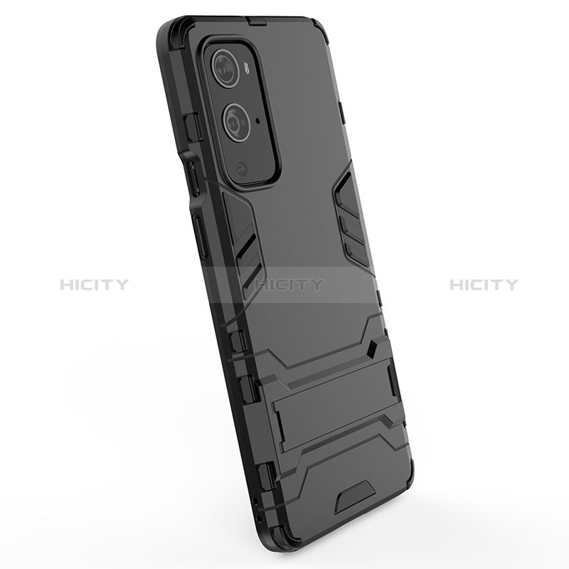 Coque Contour Silicone et Plastique Housse Etui Mat avec Support KC1 pour OnePlus 9 Pro 5G Plus