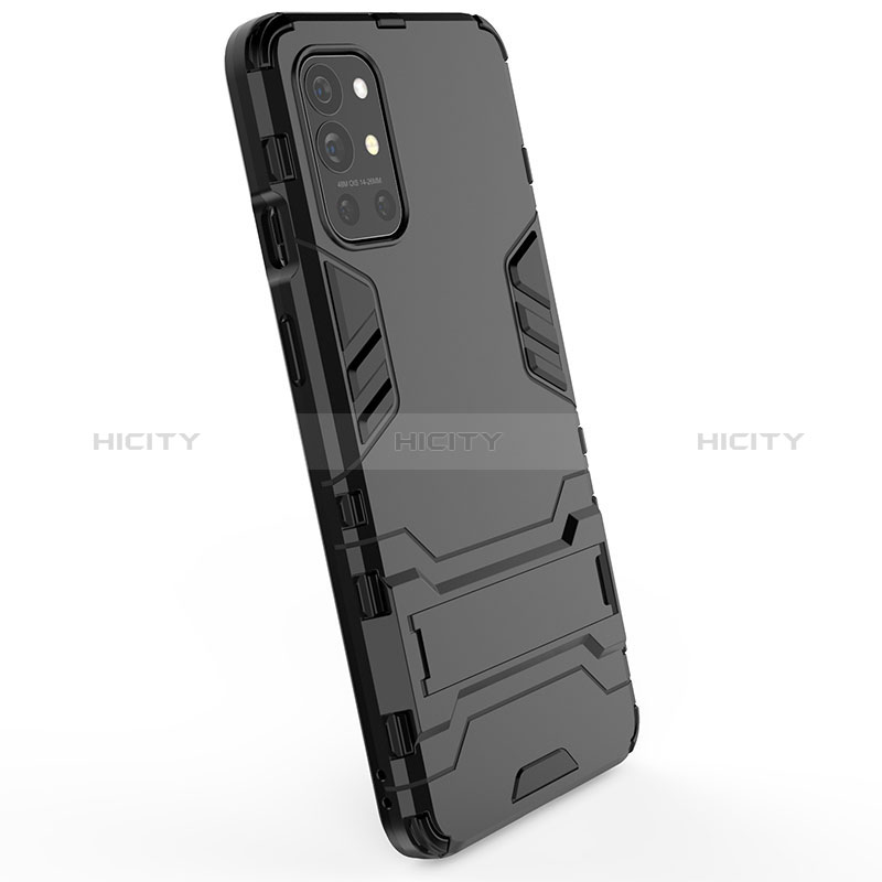 Coque Contour Silicone et Plastique Housse Etui Mat avec Support KC1 pour OnePlus 9R 5G Plus