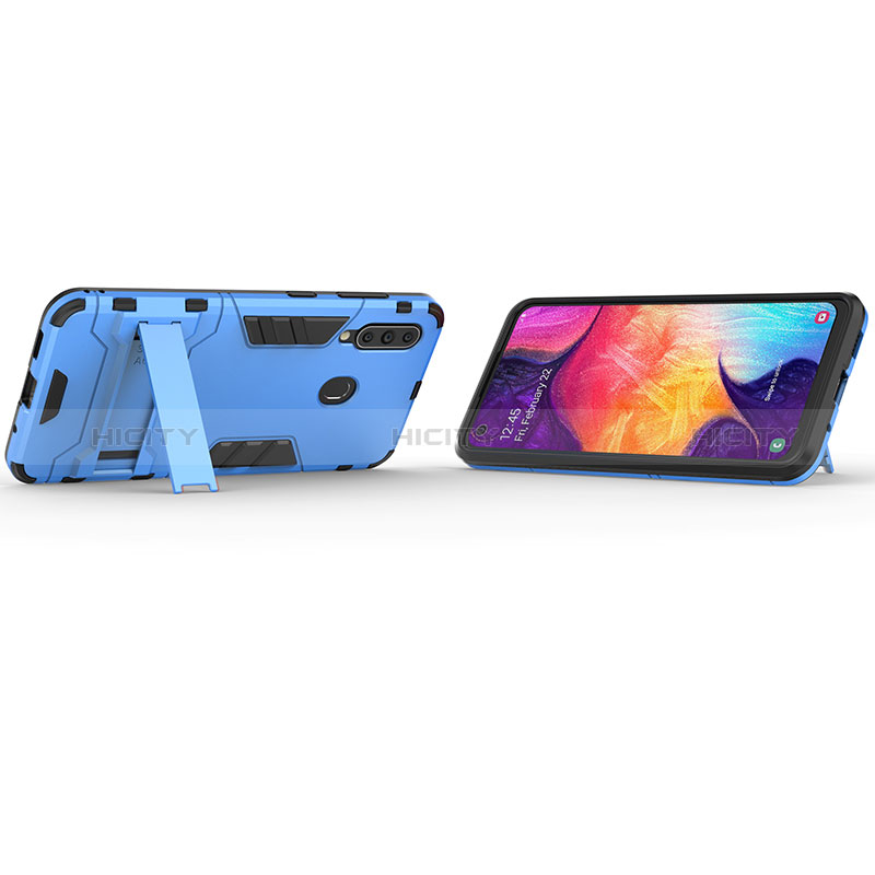 Coque Contour Silicone et Plastique Housse Etui Mat avec Support KC1 pour Samsung Galaxy M40 Plus