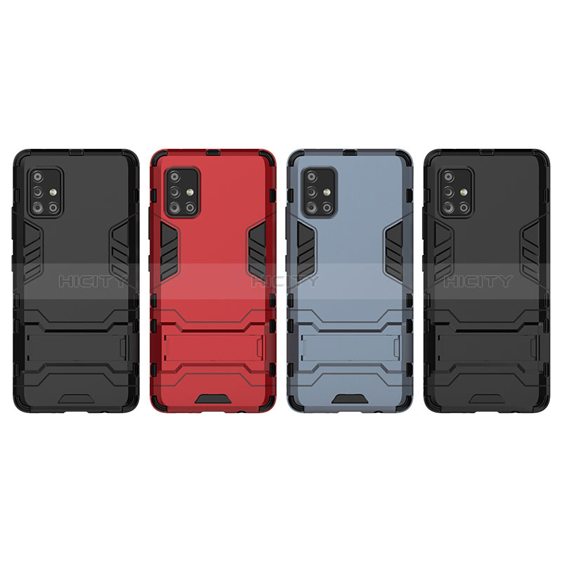 Coque Contour Silicone et Plastique Housse Etui Mat avec Support KC1 pour Samsung Galaxy M40S Plus