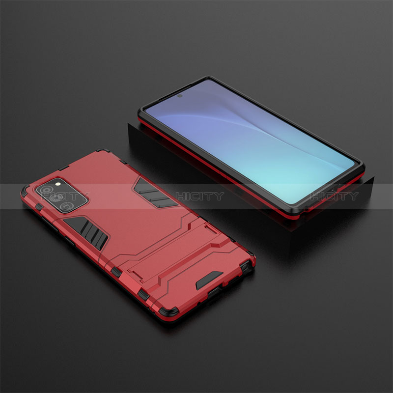 Coque Contour Silicone et Plastique Housse Etui Mat avec Support KC1 pour Samsung Galaxy Note 20 5G Plus