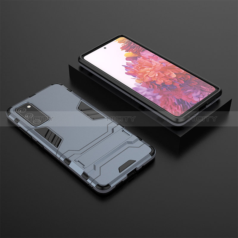 Coque Contour Silicone et Plastique Housse Etui Mat avec Support KC1 pour Samsung Galaxy S20 FE (2022) 5G Plus